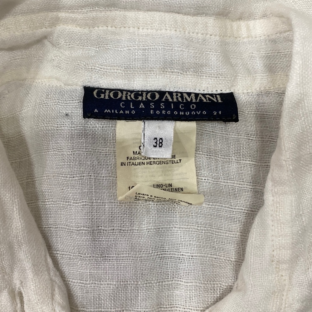 giorgi armani linen shirt